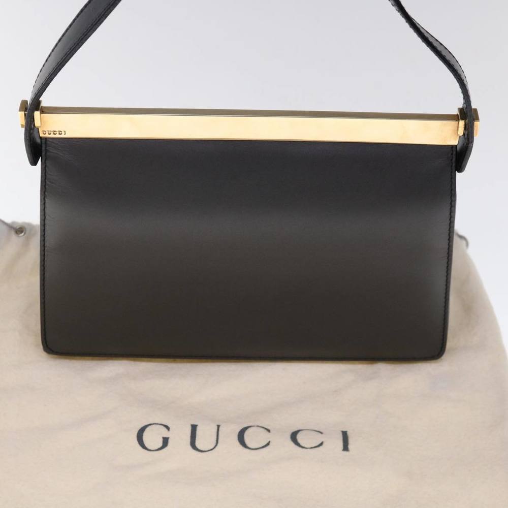 GUCCI Hand Bag Leather Black Auth yk10455 - Picture 12 of 16